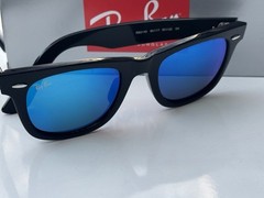 NEW Ray-Ban RB2140 Original WAYFARER 901/17 BLUE MIRROR Sunglasses 50mm
