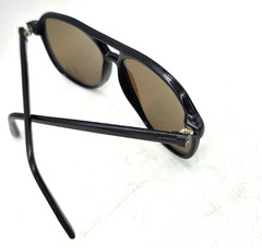 Vintage Black Top Bar Classic Plastic Sunglasses 1980s, 148mm temple, NOS, China