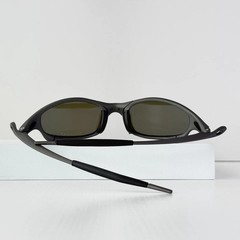 Oakley Juliet 1.0 X-Metal Sunglasses Dark Gray Frame Blue Polarized