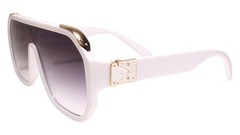 Look Rich Bling Famous Hip Hop DJ Square Sunglasses White