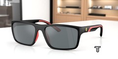 FERRARI SCUDERIA FZ6003U 504 6G Black Matte Grey Mir Black 59 m Men’s Sunglasses