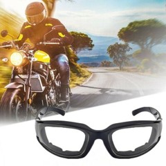 3 Pair Chopper Riding Motorcycle Glasses Clear Lens Glasses Padded UV400 Goggle