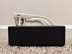 Off-White Square Sunglasses White Frame Gray Tinted Lenses OERI118X 145mm
