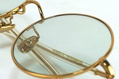 Hilton Classic Round 44mm Sunglasses Rolled Gold Frame