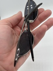 Vintage 90s Oakley E Wire Gen 1 Black Sunglasses Black Lenses Mens OS