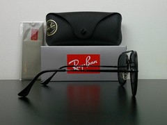 Ray-Ban RB3584N Blaze Aviator Sunglasses All Black 61mm Never Worn