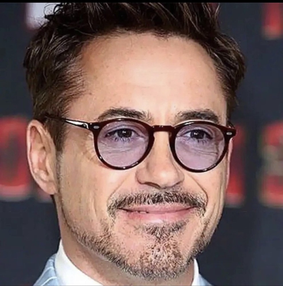 Brand Designer Men Fashion Model Round Sunglasses Downey Celebrity Avengers Iron