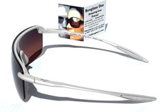 Maui Jim PALULU Metallic Matte Platinum POLARIZED HCL Bronze Sunglass HS680-05