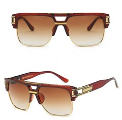 New Men Sunglasses Lentes Designer Black Frame Clear Gold Gafas Sol Women Beach