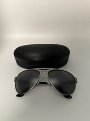 Dillon Optics Mikel Polarized Sunglasses Matte Silver Frame/Smoke Lenses