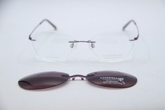 NEW CHARMANT CH 29232 PU PURPLE CLIP-ON GRADIE AUTHENTIC FRAMES SUNGLASSES 50-19