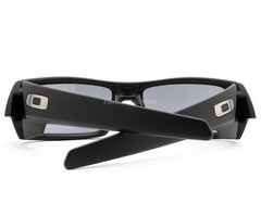 Oakley Gascan Sunglasses Matte Black Thin Blue Line OO9014-1160 with Pouch