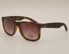 Ray-Ban Justin Polarized Sunglasses RB4165 Matte Tortoise Grey Brown Lenses 54MM