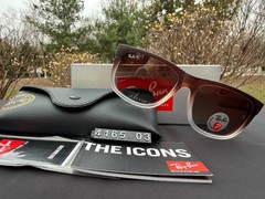 Ray-Ban RB4165 Sunglasses Gradient Frame Polarized Brown Lens