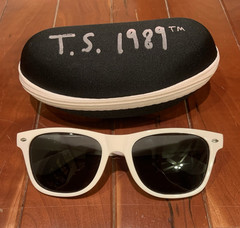 T.S. 1989 Sunglasses White Plastic Full Rim With Case Taylor Swift