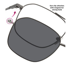 CALLAWAY CA102 Gunmetal Aviator Flex-hinge Eyeglasses 56-18-140 w/Sunglasses