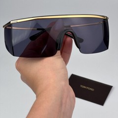Tom Ford Men Sunglasses Gold Grey Irregular FT0980/S 30A PAVLOS-02 BRAND NEW