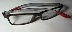 Ray-Ban Scuderia Ferrari Eyeglass Frames 55-17 Tortoise Carbon Fiber RX