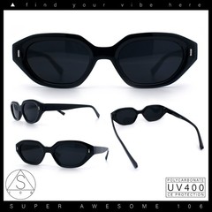 Retro Vintage Style Hipster Beveled Plastic Geometric Cat Eye Sunglasses