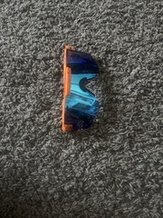 Blue Tinted Pit Vipers Orange Outside With Splatter Paint, Sports and Fun Games