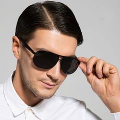 Retro HD Polarized Sunglasses Men Pilot Metal Outdoor Driving Eyewear Glasses