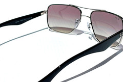 NEW Ray Ban Polished Silver Frame Gradient Grey Lens Sunglass RB 3483 003/32