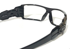 NEW Oakley OIL RIG Polished Black GALAXY Clear Lens Sunglass 9081