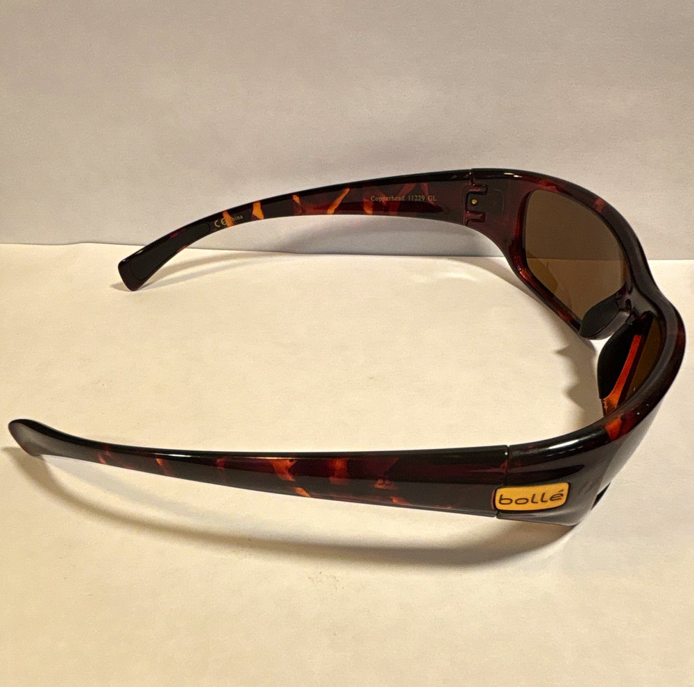 Bollé Copperhead 11229 GL Wrap Polarized Sunglasses Tortoise Brown Lens