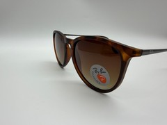 Ray-Ban Erika Classic RB4171 Polarized Gradient Sunglasses Matte Tortoise/ Brown