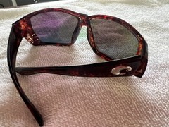 Costa Replica 580P Tortoise Brown Wrap Sunglasses Green Mirrored Plastic Lenses