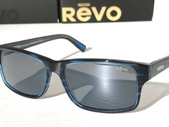 NEW* Revo FINLEY G Blue Horn polished POLARIZED GLASS Grey Sunglass 1112 05 GY