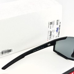 PRADA 04W Linea Rossa IMPAVID Sport Sunglass Black Blue Mirror Pilot Wrap PS04WS