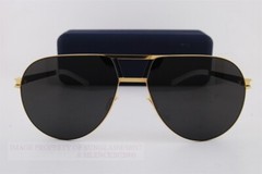 Brand New MYKITA Sunglasses ZANE Gold/Black Dark grey Solid For Men 58mm