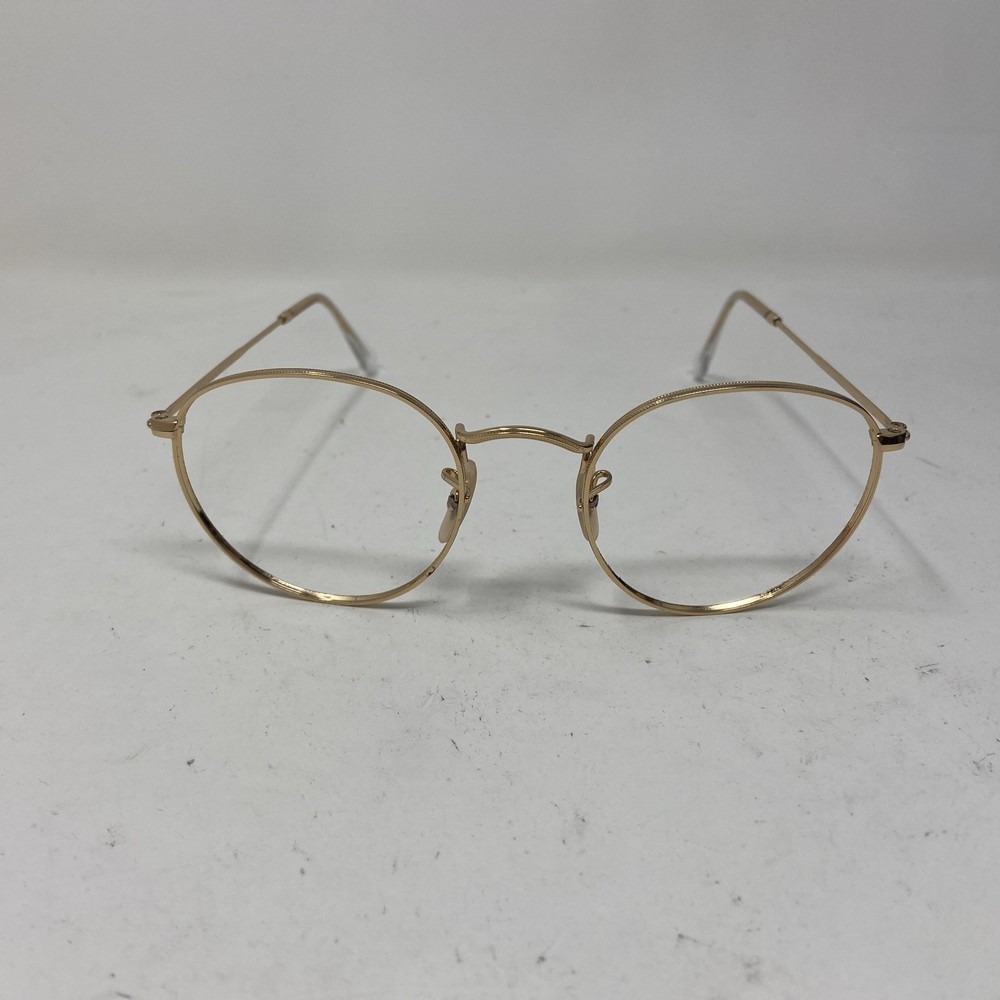 Ray-Ban ITALY ROUND RB3447 001 50-21 GOLD SUNGLASSES FRAME ONLY FG35