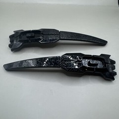 Oakley Oil Rig II Polished Black W/Silver Ghost Text OEM Replacement Arms