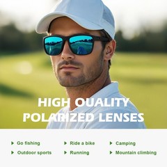 Polarized Sports Sunglasses for Men Women, UV Protection Lightweight Sun Glas…