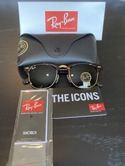 New Ray-Ban Clubmaster RB3016 Tortoise Frame – Green G15 lenses Sunglasses