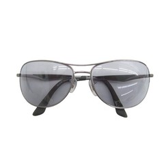 Ray Ban RB3519 Black Silver Polarized Aviator Sunglasses 2.3in (5.9cm) Wide Exc