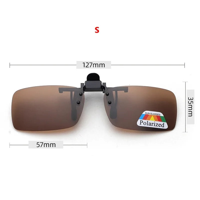 4 Color Polarized Clip-On Flip-Up Sunglasses UV380 Driving Fishing Night Vision