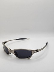 Oakley Like Juliet X-Metal Sunglasses Silver Frame Black Polarized Lens