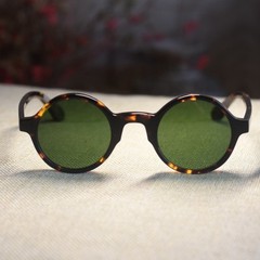 Round Green Glass sunglasses Johnny Depp Green sunglasses tortoise round glasses