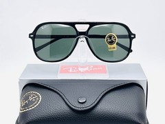 Ray-Ban RB2198 Bill 60mm Pilot Oversized Sunglasses Black Frame Green G-15 Lens
