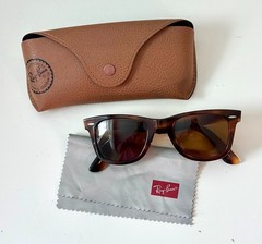Ray-Ban RB2140 954 50 Original Wayfarer Tortoise Havana B-15 Brown Italy- NWOT