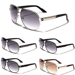 Premium Men’s Fashion Pilot Sunglasses Retro Khan Designer Glasses Black Blue