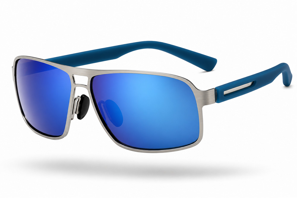 Polarized Men Women Sunglasses UV400 Metal Rectangular Modern Lightweight Trendy