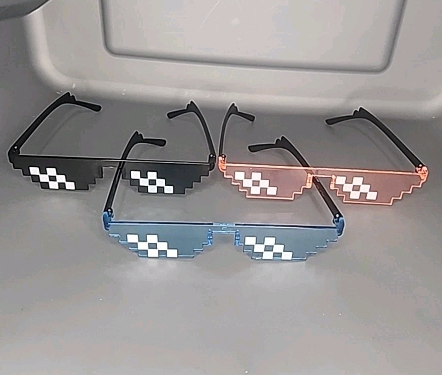 Thug Life Party Blue, Orange And Black Sunglasses