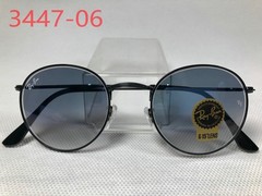 Ray-Ban RB3447 Round Gold Frame Gradient blue Lens Sunglasses 140MM