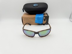 NEW Costa Del Mar BRINE II Polarized Sunglasses Matte Tortoise/Green Mirror 580P