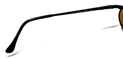 Vintage REVO 1111 001/02 PYTHON Black Metal Oval Mirror Sunglasses Made in Italy