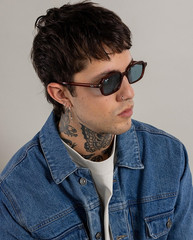 Ray-Ban RB4455F ZURI 680980 Square Havana Sunglasses Unisex Authentic